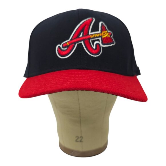 Atlanta Braves Fitted 7 1/2 Hat MLB Embroidered Tomahawk Cap USA Made New Era - Picture 9 of 13